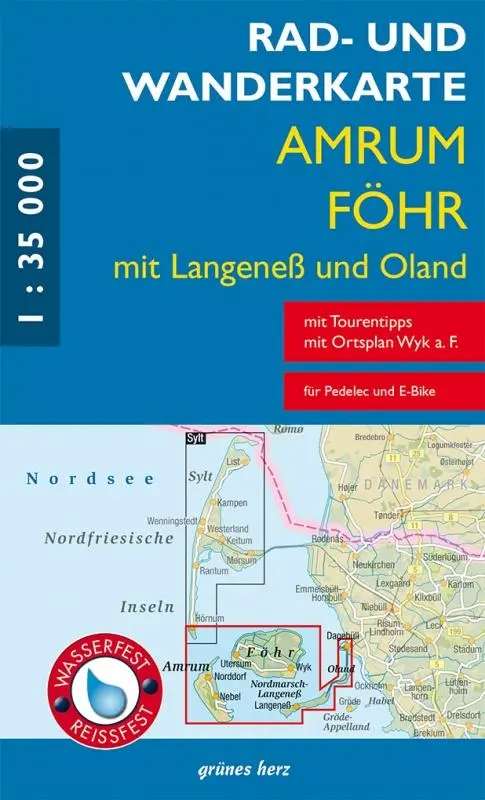 Cover: 9783866362239 | Rad- und Wanderkarte Amrum, Föhr mit Langeneß und Oland 1:30 000