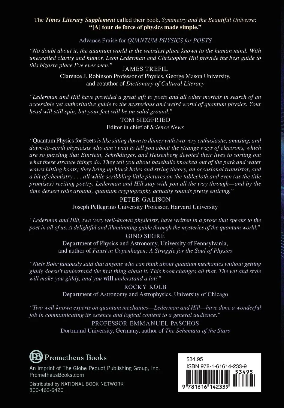 Rückseite: 9781616142339 | Quantum Physics for Poets | Leon M Lederman (u. a.) | Buch | Gebunden