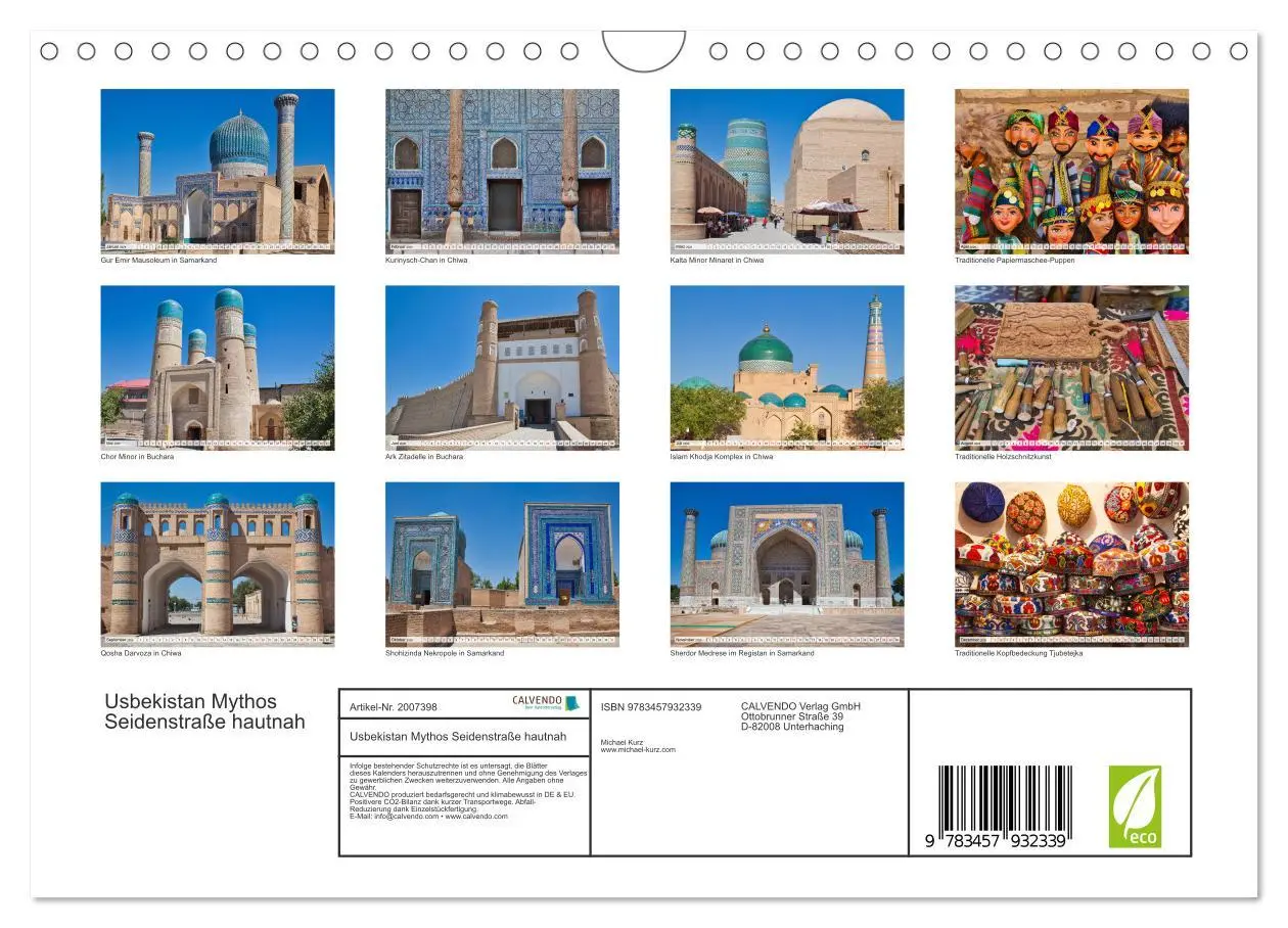 Bild: 9783457932339 | Usbekistan Mythos Seidenstraße hautnah (Wandkalender 2026 DIN A4...