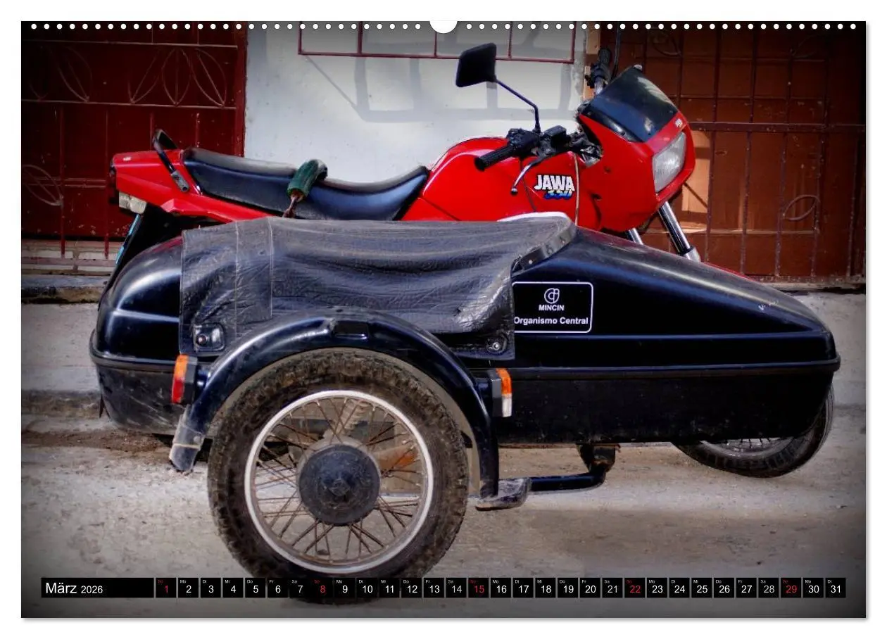 Bild: 9783516022339 | Motorrad-Gespanne in Kuba (hochwertiger Premium Wandkalender 2026...