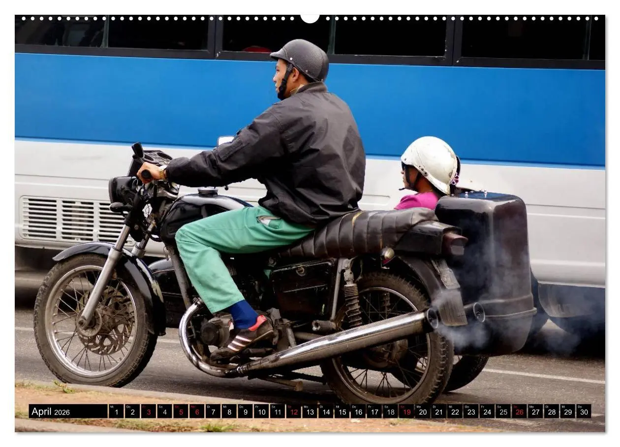 Bild: 9783516022339 | Motorrad-Gespanne in Kuba (hochwertiger Premium Wandkalender 2026...