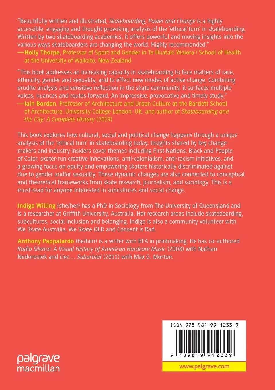 Rückseite: 9789819912339 | Skateboarding, Power and Change | Anthony Pappalardo (u. a.) | Buch