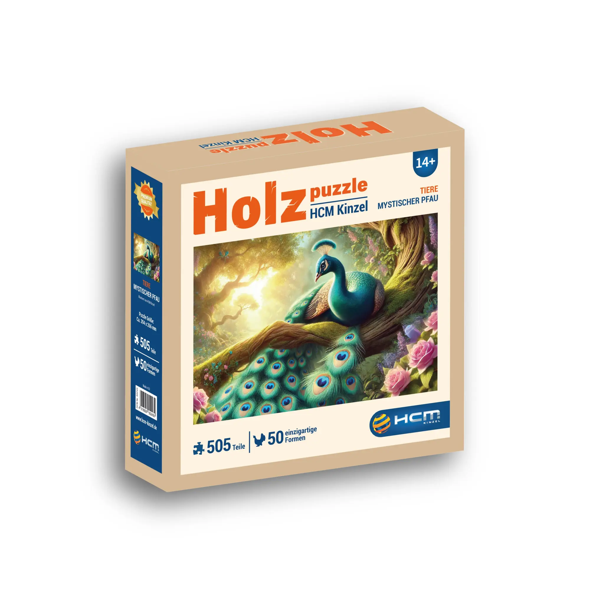 Cover: 4018928552439 | Holzpuzzle - Mystischer Pfau 505 Teile | Spiel | 55243 | Deutsch