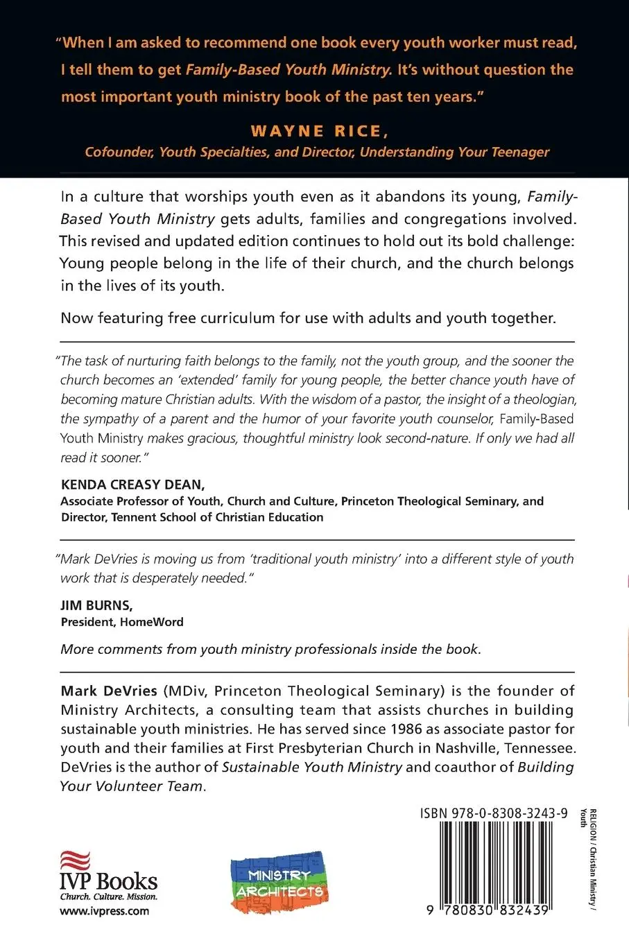 Rückseite: 9780830832439 | Family-Based Youth Ministry | Mark Devries | Taschenbuch | Paperback