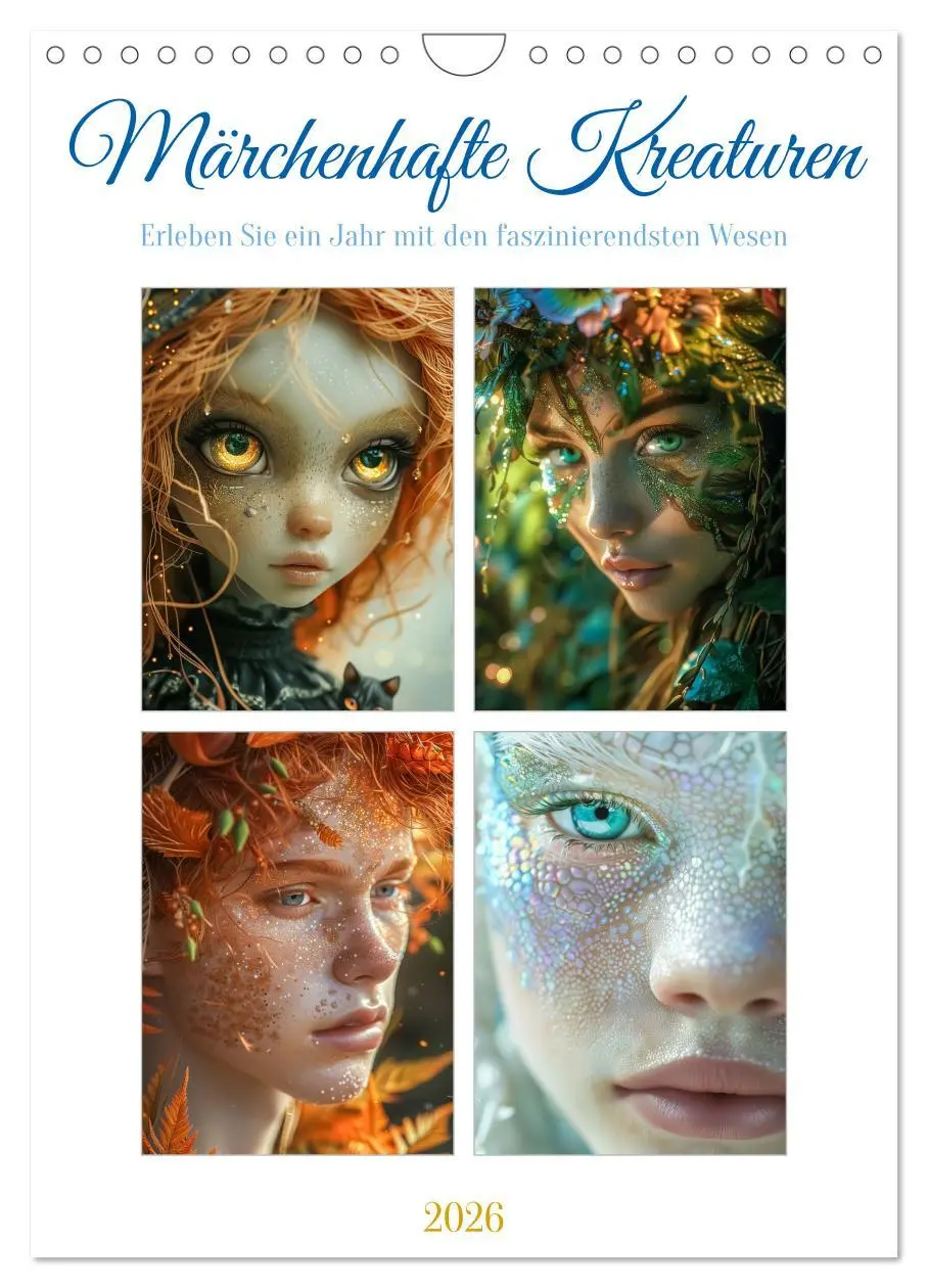 Cover: 9783516252439 | Magische Kreaturen (Wandkalender 2026 DIN A4 hoch), CALVENDO...