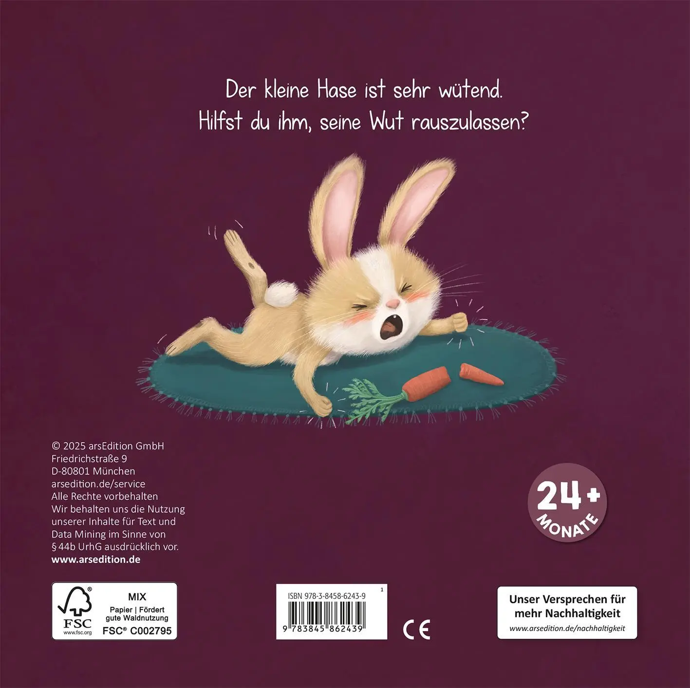 Rückseite: 9783845862439 | Kleiner Hase, große Wut! | Agi Ofner | Buch | 24 S. | Deutsch | 2025