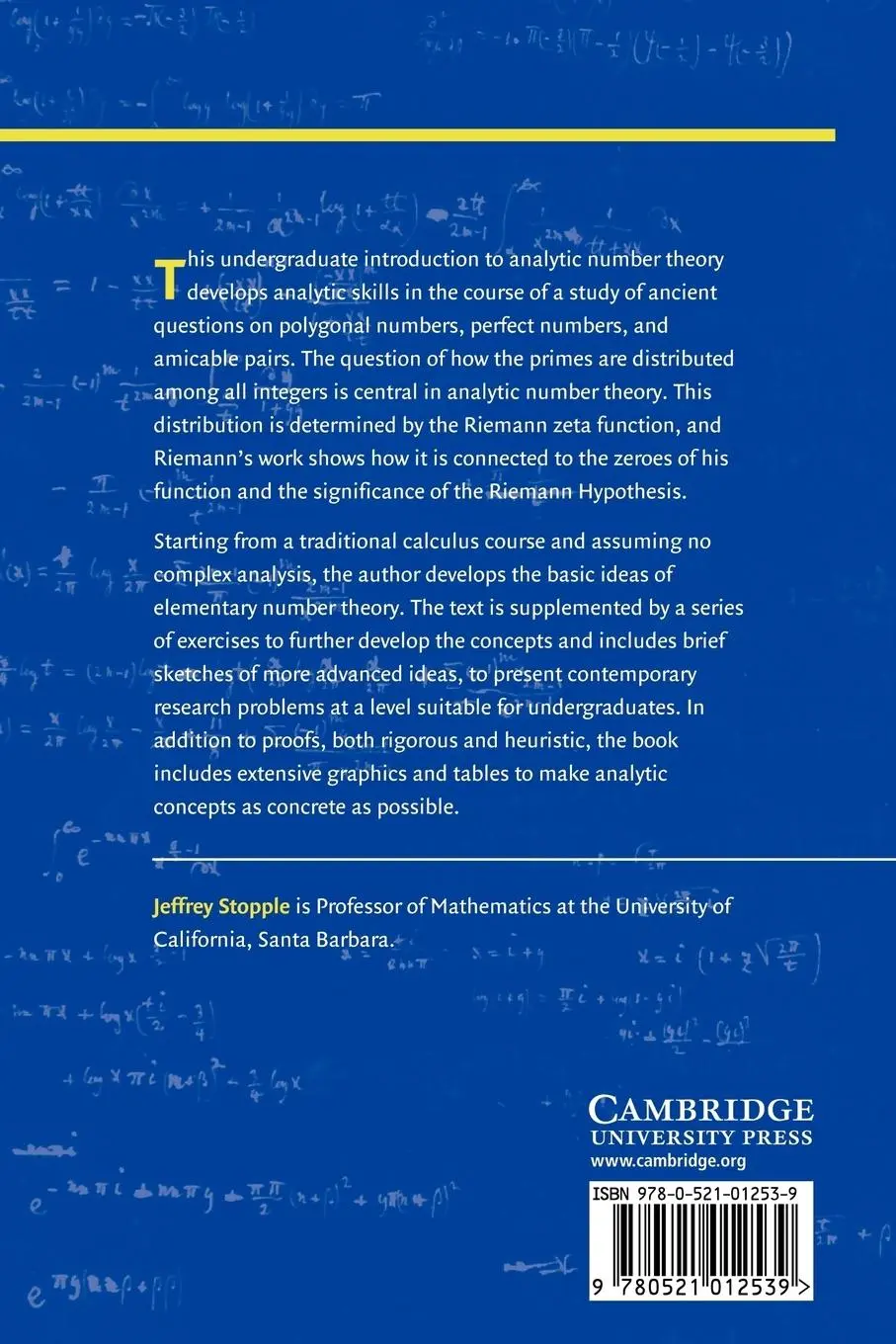 Rückseite: 9780521012539 | A Primer of Analytic Number Theory | From Pythagoras to Riemann | Buch