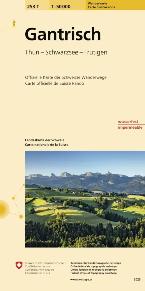 Cover: 9783302302539 | 253T Gantrisch Wanderkarte | Thun - Schwarzsee - Frutigen | swisstopo