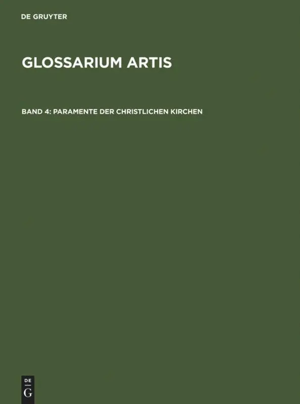 Cover: 9783598112539 | Paramente der christlichen Kirchen | Systematisches Fachwörterbuch