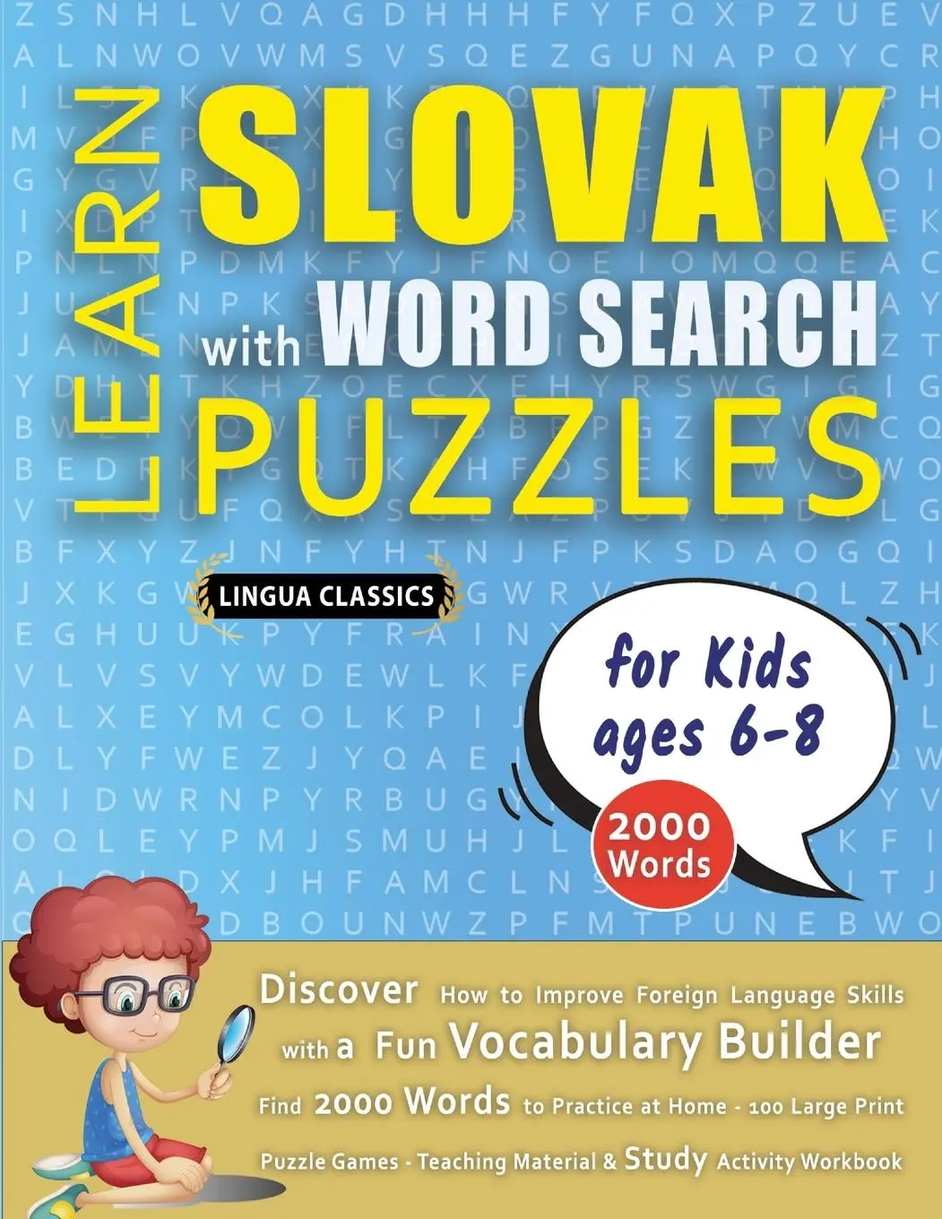 Cover: 9798349042539 | LEARN SLOVAK WITH WORD SEARCH PUZZLES FOR KIDS 6 - 8 - Discover How...