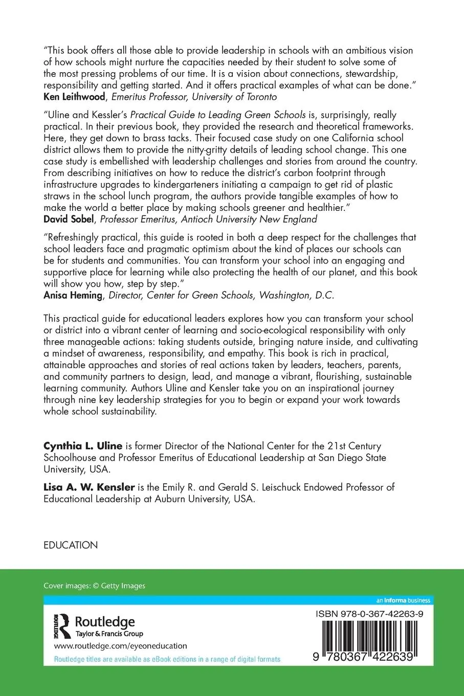 Rückseite: 9780367422639 | A Practical Guide to Leading Green Schools | Cynthia L. Uline (u. a.)