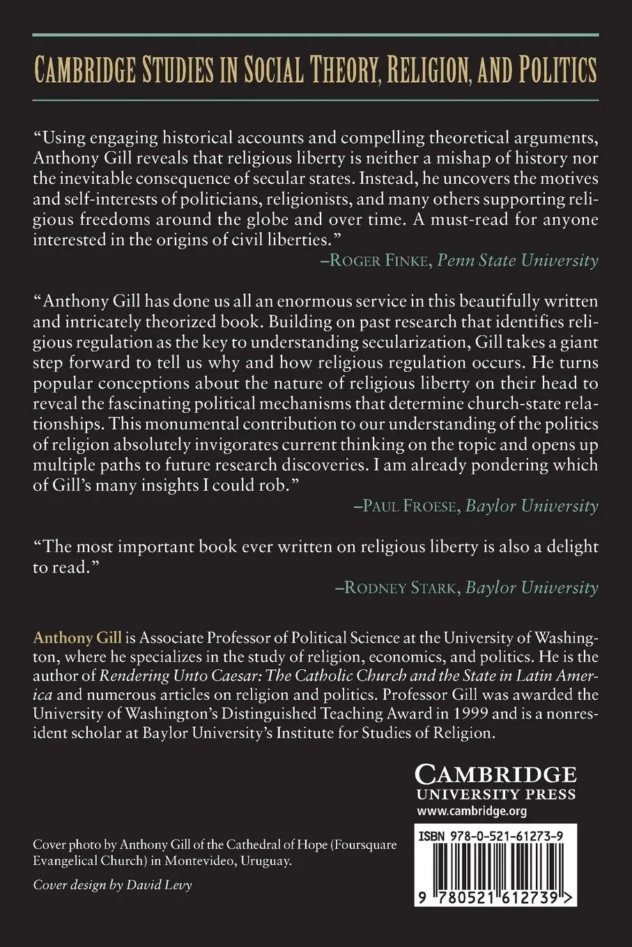 Rückseite: 9780521612739 | The Political Origins of Religious Liberty | Anthony James Gill | Buch