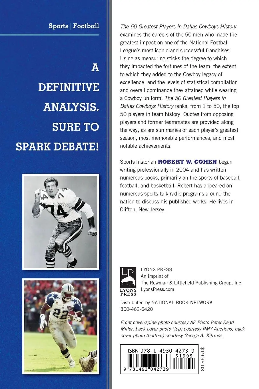 Rückseite: 9781493042739 | The 50 Greatest Players in Dallas Cowboys History | Robert W. Cohen
