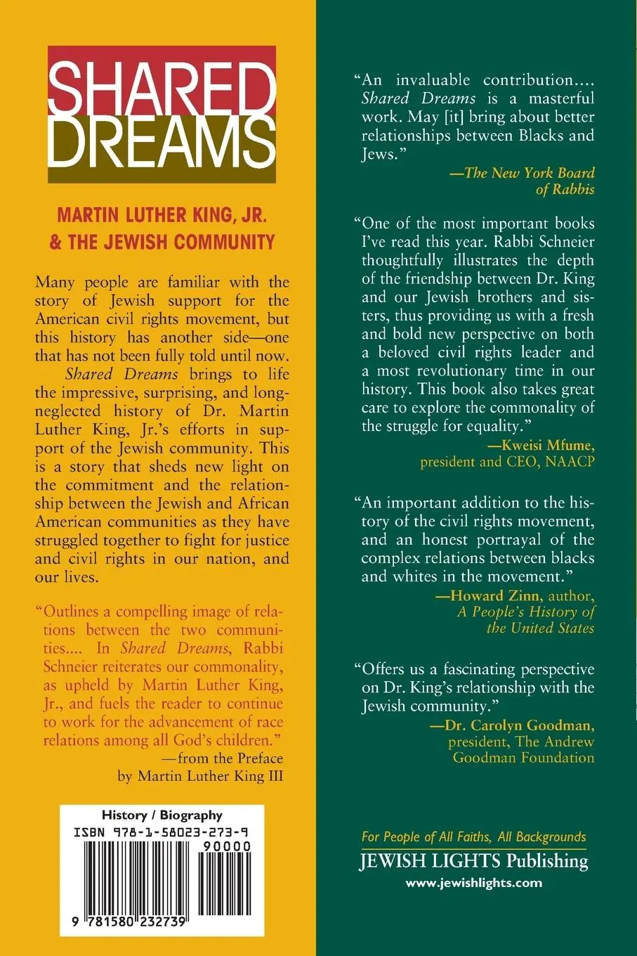 Rückseite: 9781580232739 | Shared Dreams | Martin Luther King, Jr. &amp; the Jewish Community | Buch