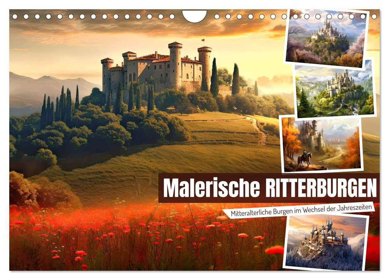 Cover: 9783457372739 | Malerische Ritterburgen (Wandkalender 2026 DIN A4 quer), CALVENDO...