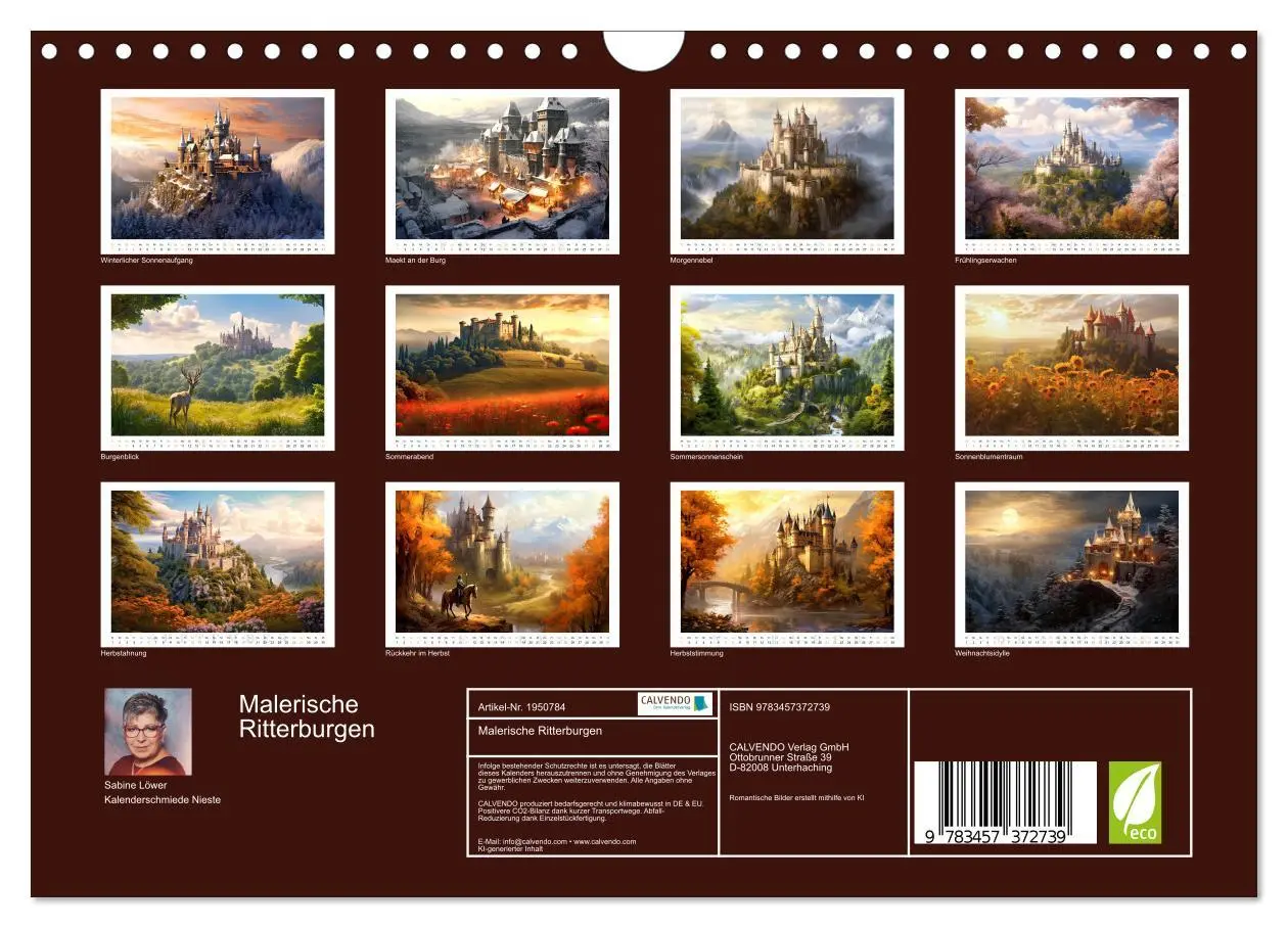 Bild: 9783457372739 | Malerische Ritterburgen (Wandkalender 2026 DIN A4 quer), CALVENDO...