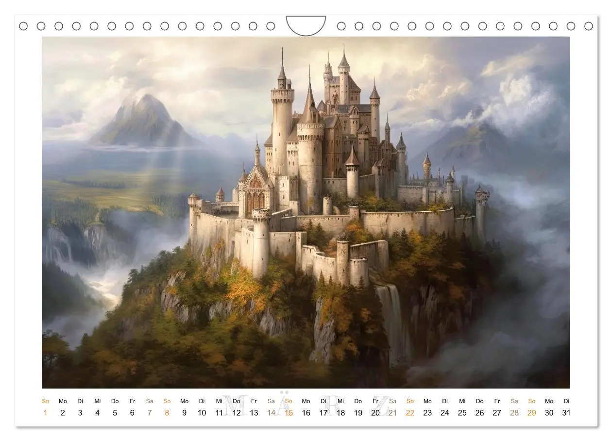 Bild: 9783457372739 | Malerische Ritterburgen (Wandkalender 2026 DIN A4 quer), CALVENDO...