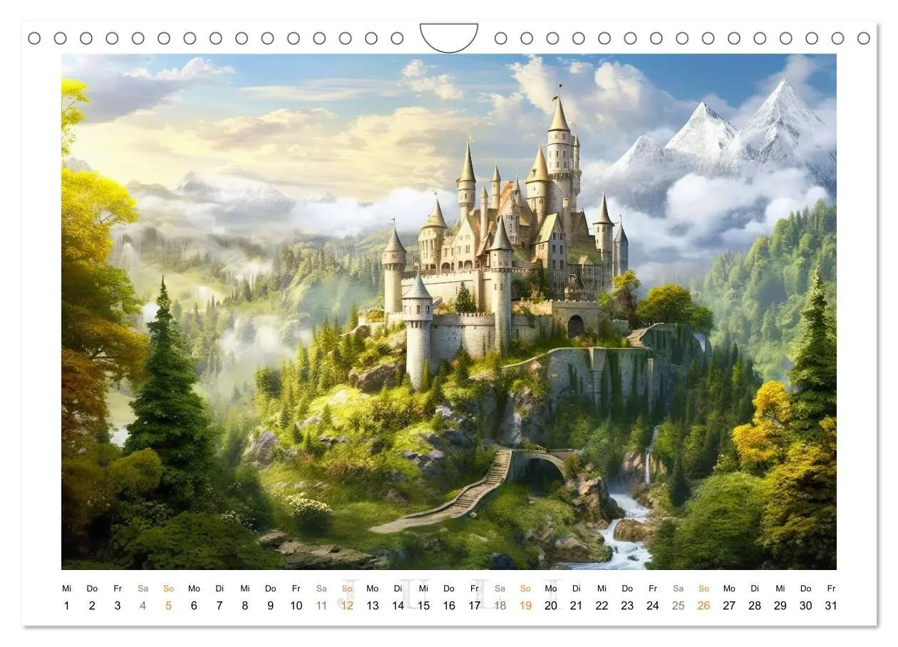 Bild: 9783457372739 | Malerische Ritterburgen (Wandkalender 2026 DIN A4 quer), CALVENDO...
