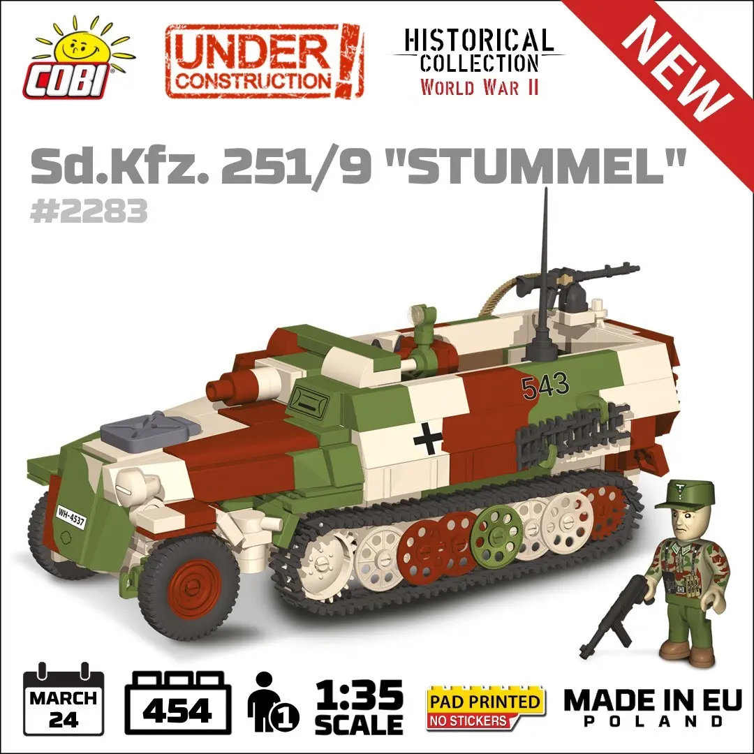 Cover: 5902251022839 | COBI Historical Collection 2283 - SD.KFZ.251/9 Halbkettenfahrzeug...