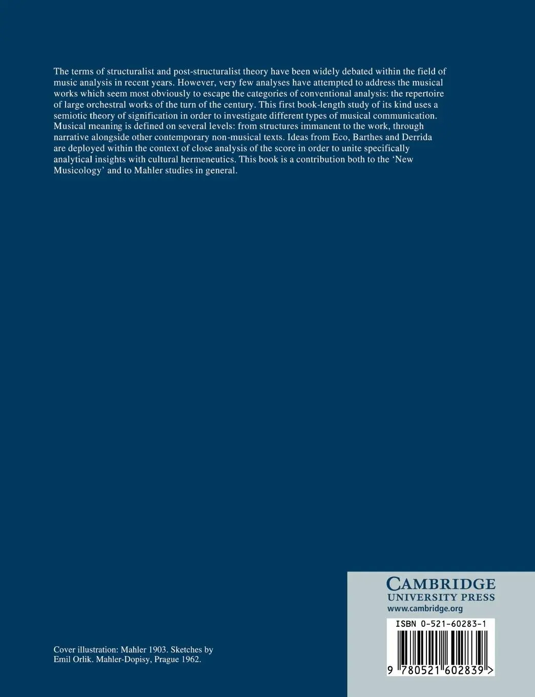 Rückseite: 9780521602839 | Mahler's Sixth Symphony | A Study in Musical Semiotics | Samuels