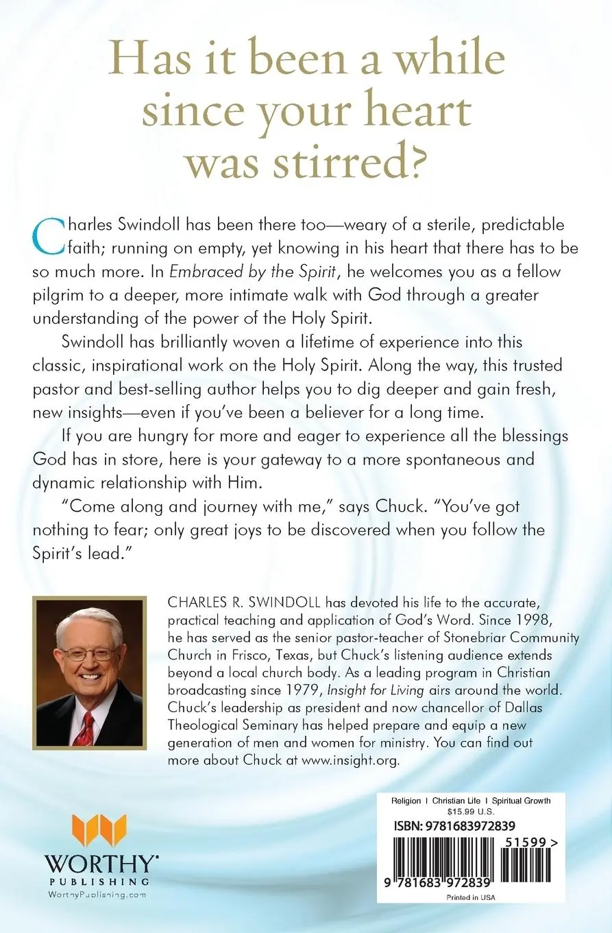 Rückseite: 9781683972839 | Embraced by the Spirit | Charles R Swindoll | Taschenbuch | Englisch