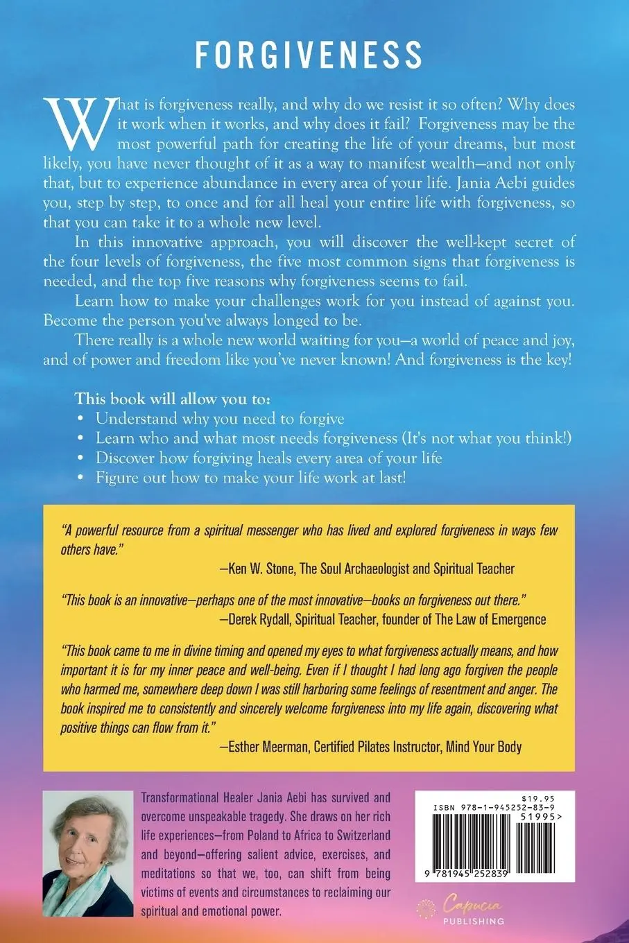 Rückseite: 9781945252839 | Forgiveness | A Path to Create Miracles | Jania Aebi | Taschenbuch