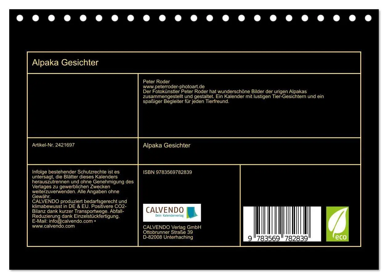 Bild: 9783569782839 | Alpaka Gesichter (Tischkalender 2027 DIN A5 quer), CALVENDO...