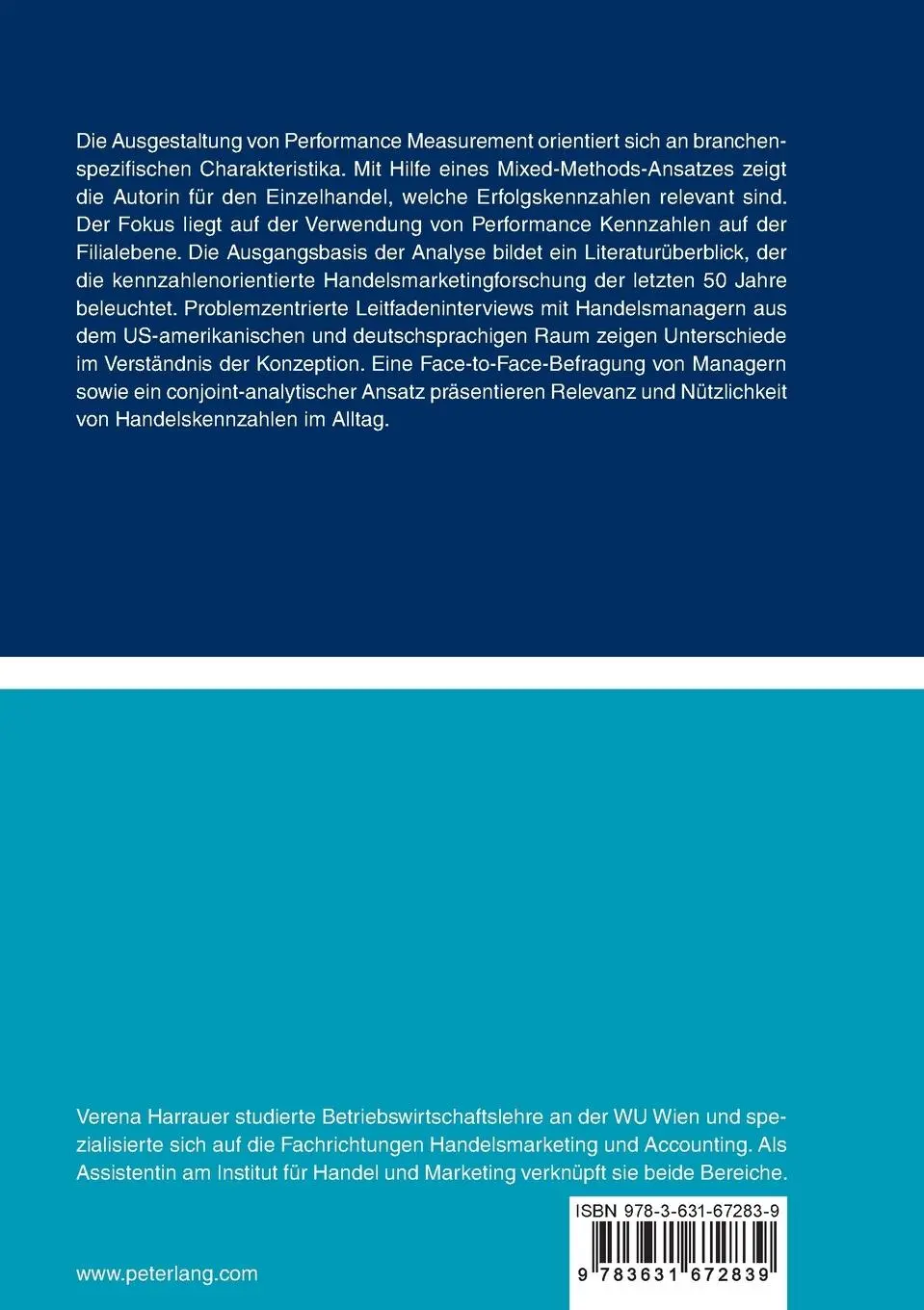 Rückseite: 9783631672839 | Performance Measurement im Einzelhandel | Verena Harrauer | Buch