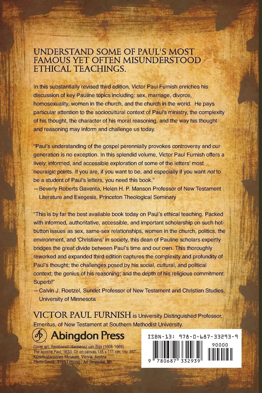 Rückseite: 9780687332939 | The Moral Teaching of Paul | Selected Issues, 3rd Edition | Furnish