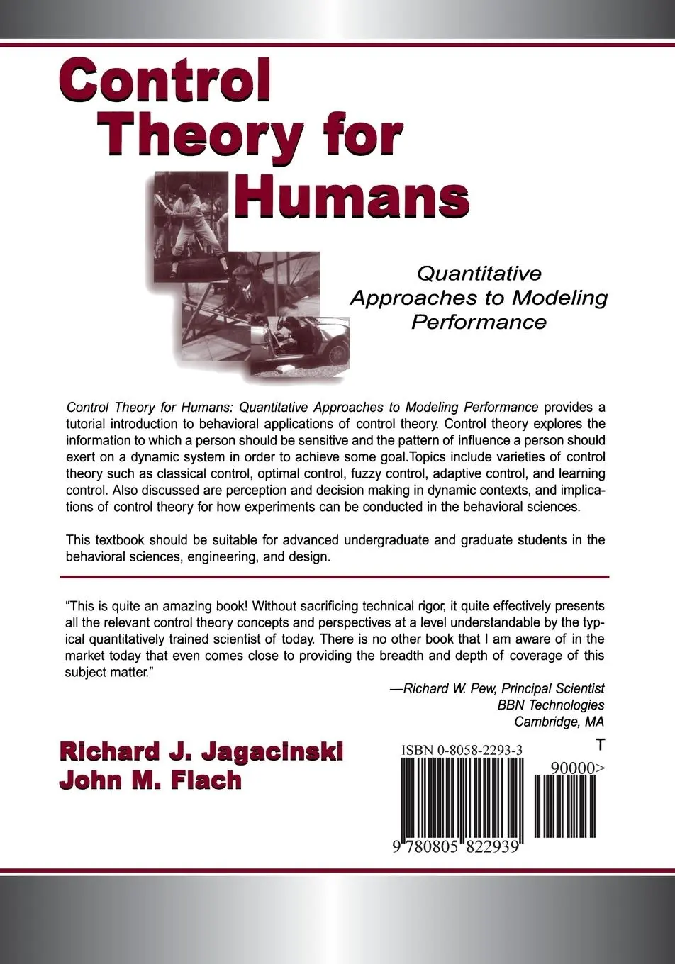 Rückseite: 9780805822939 | Control Theory for Humans | Richard J. Jagacinski (u. a.) | Buch