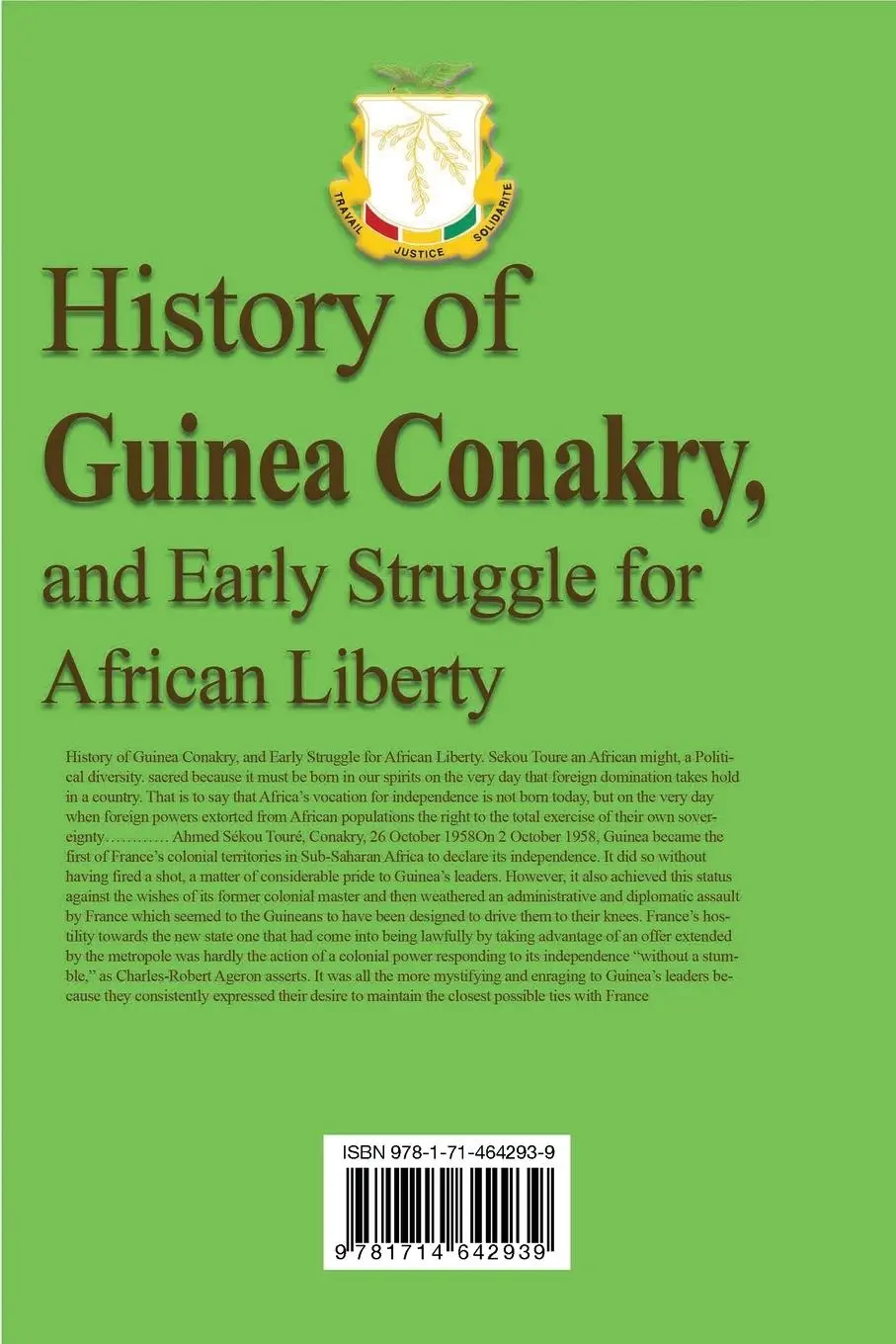 Rückseite: 9781714642939 | History of Guinea Conakry, and Early Struggle for African Liberty