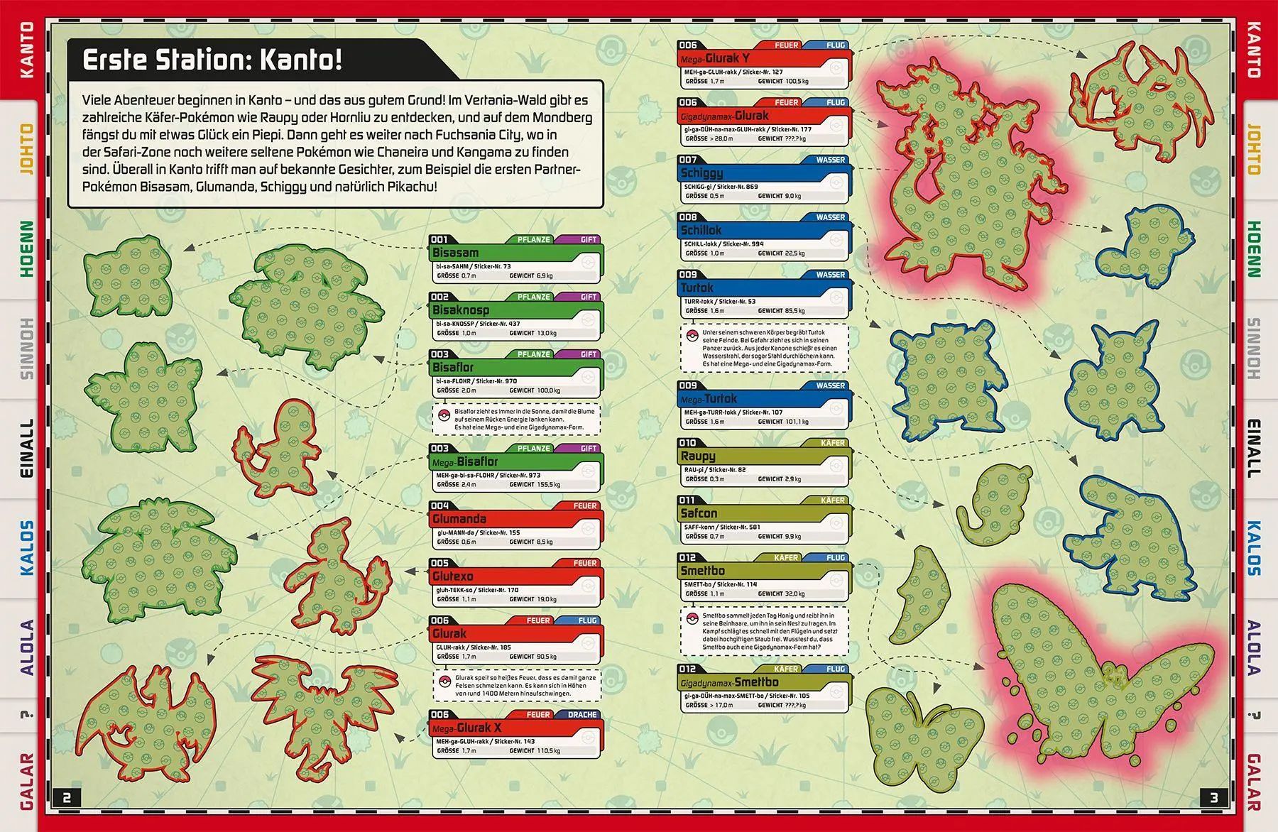Bild: 9783833242939 | Pokémon: Das große Stickerbuch mit allen Regionen von Kanto bis Galar