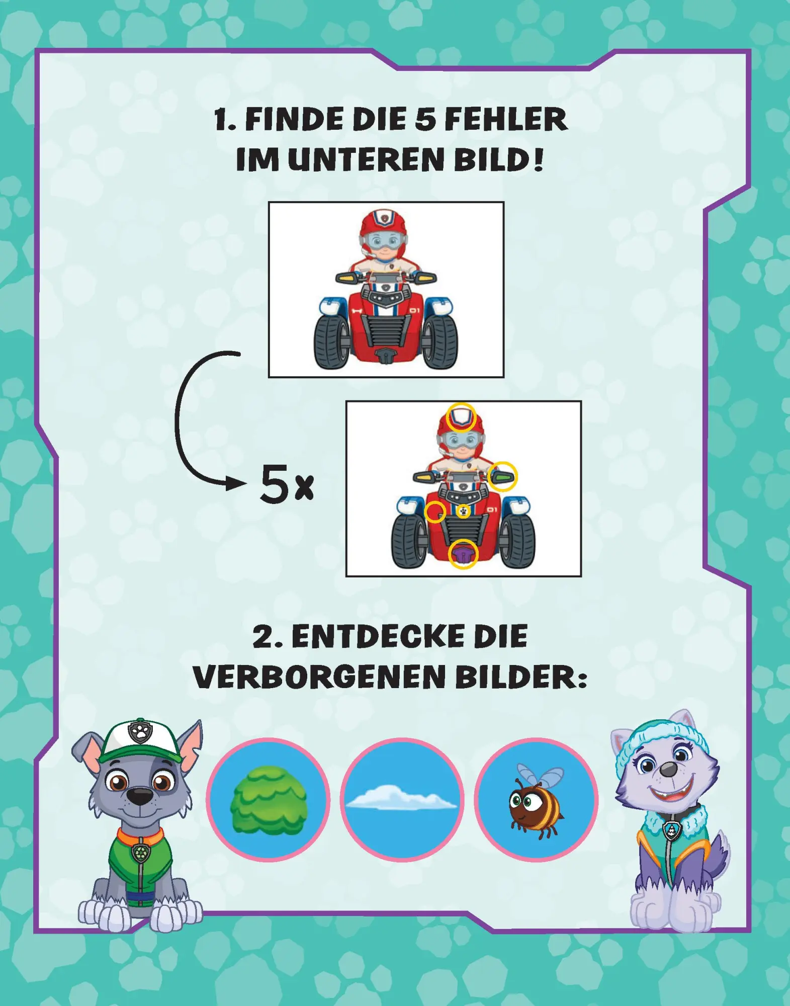 Bild: 9783849942939 | PAW Patrol Wasserzauber I Finde den Fehler. Einfach mit Wasser malen