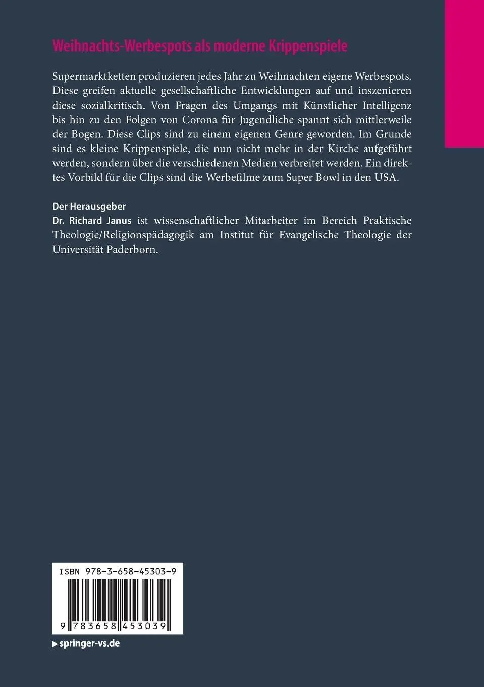 Rückseite: 9783658453039 | Weihnachts-Werbespots als moderne Krippenspiele | Richard Janus | Buch