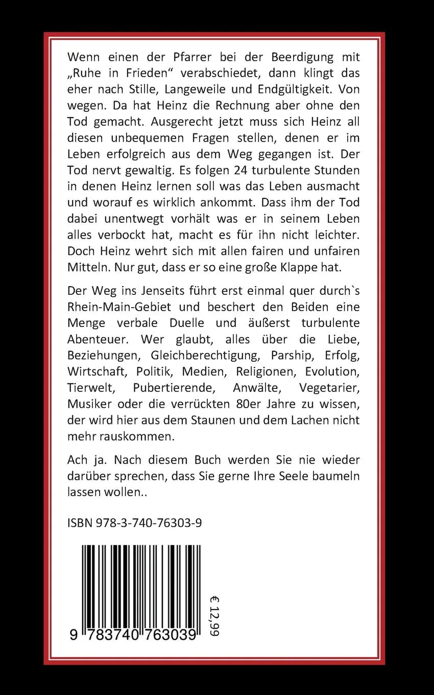 Rückseite: 9783740763039 | Der Tod ist kein Arschloch | Markus Zang | Taschenbuch | 392 S. | 2020