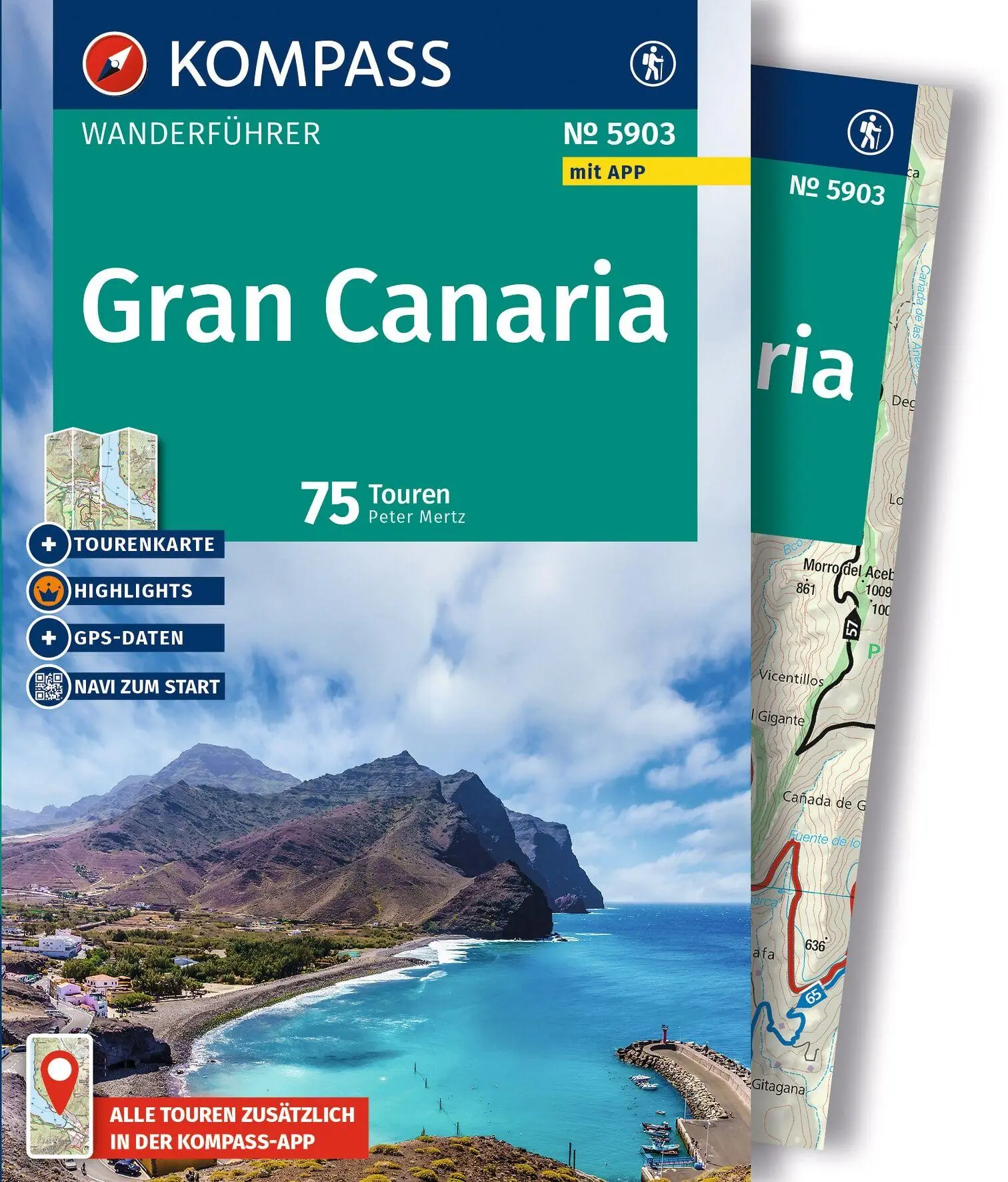 Cover: 9783991543039 | KOMPASS Wanderführer Gran Canaria, 75 Touren mit Extra-Tourenkarte