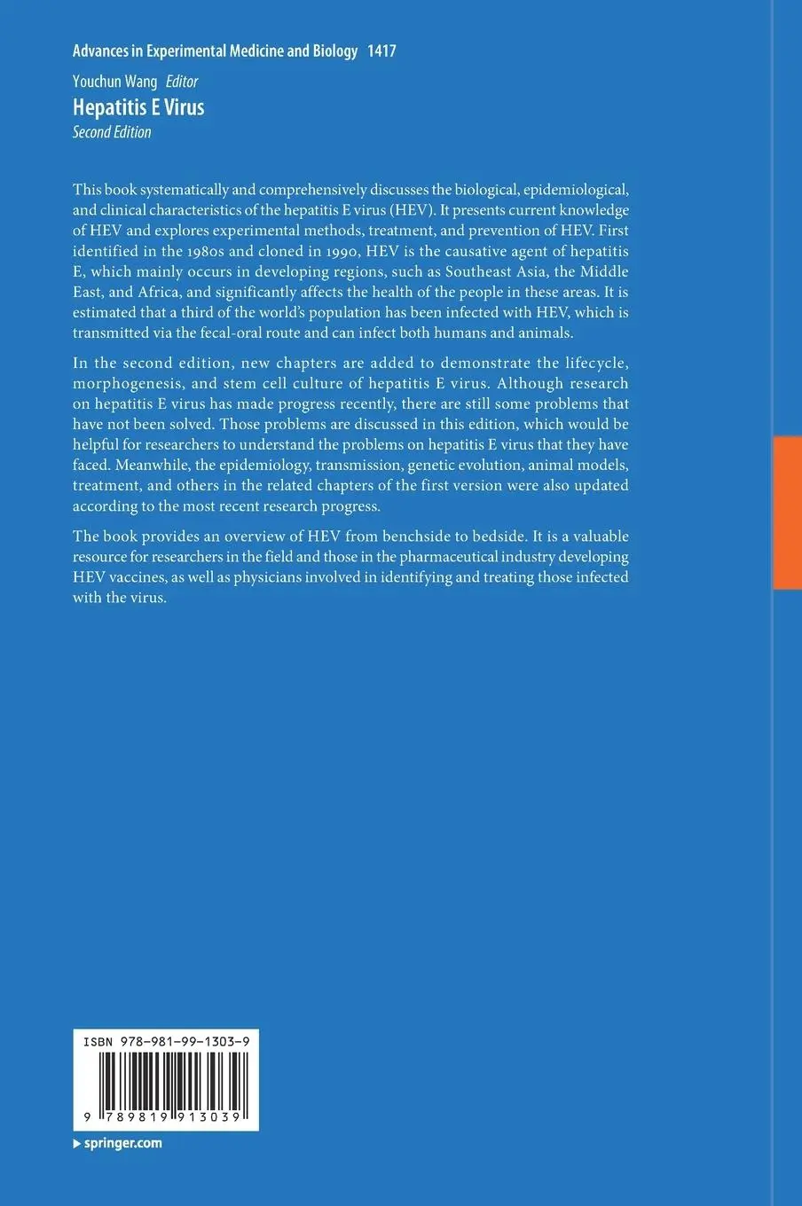 Rückseite: 9789819913039 | Hepatitis E Virus | Youchun Wang | Buch | xii | Englisch | 2023