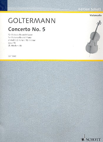 Cover: 9790001033039 | Concert 05 D Opus 76 | Georg Goltermann | Buch | Schott Music