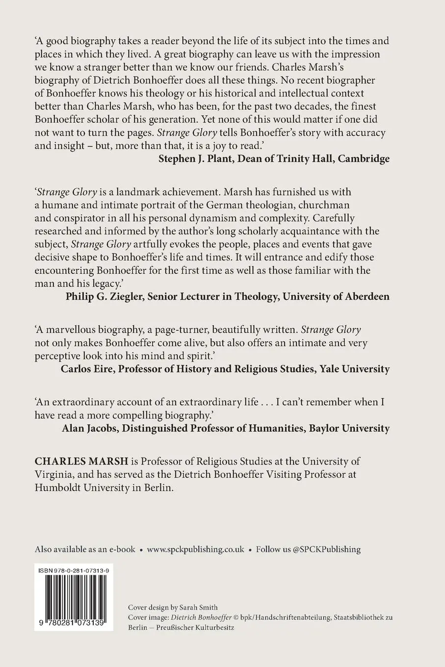 Rückseite: 9780281073139 | Strange Glory | A Life Of Dietrich Bonhoeffer | Charles Marsh | Buch