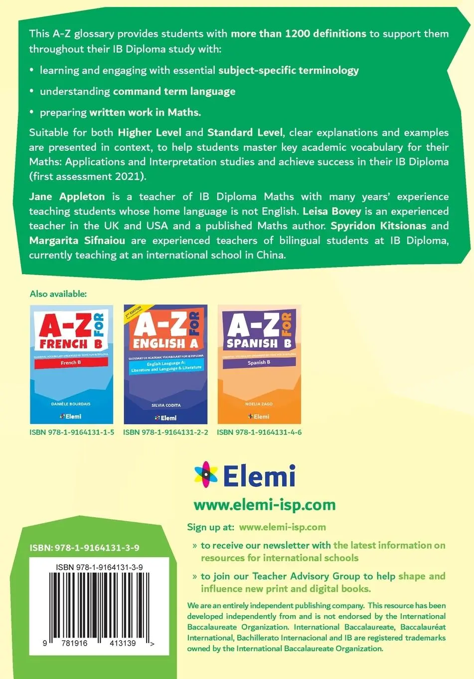 Rückseite: 9781916413139 | A-Z for Maths | Jane Appleton Et Al (u. a.) | Taschenbuch | Englisch
