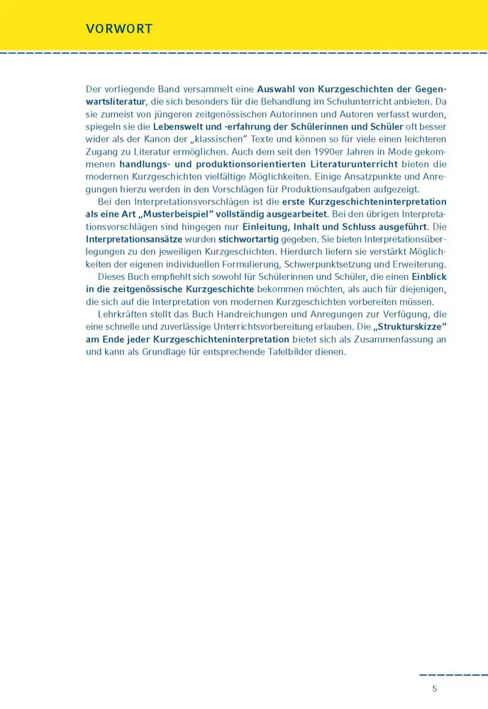 Bild: 9783129303139 | Moderne Kurzgeschichten interpretiert | Volker Krischel | Taschenbuch