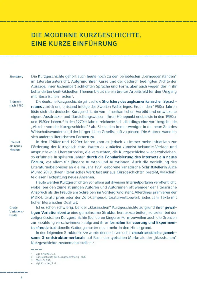 Bild: 9783129303139 | Moderne Kurzgeschichten interpretiert | Volker Krischel | Taschenbuch