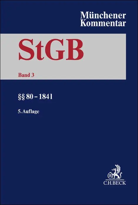 Cover: 9783406813139 | Münchener Kommentar zum Strafgesetzbuch Bd. 3: §§ 80-184l | Buch