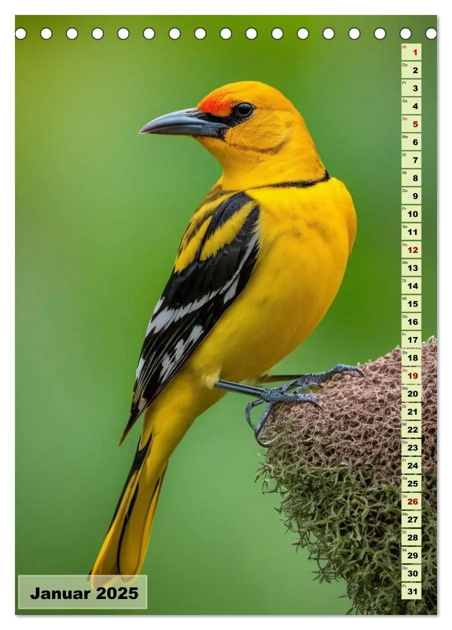 Bild: 9783457163139 | Die buntesten Vögel der Welt (Tischkalender 2025 DIN A5 hoch),...