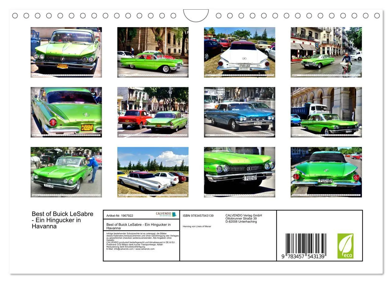 Bild: 9783457543139 | Best of Buick LeSabre - Ein Hingucker in Havanna (Wandkalender 2026...