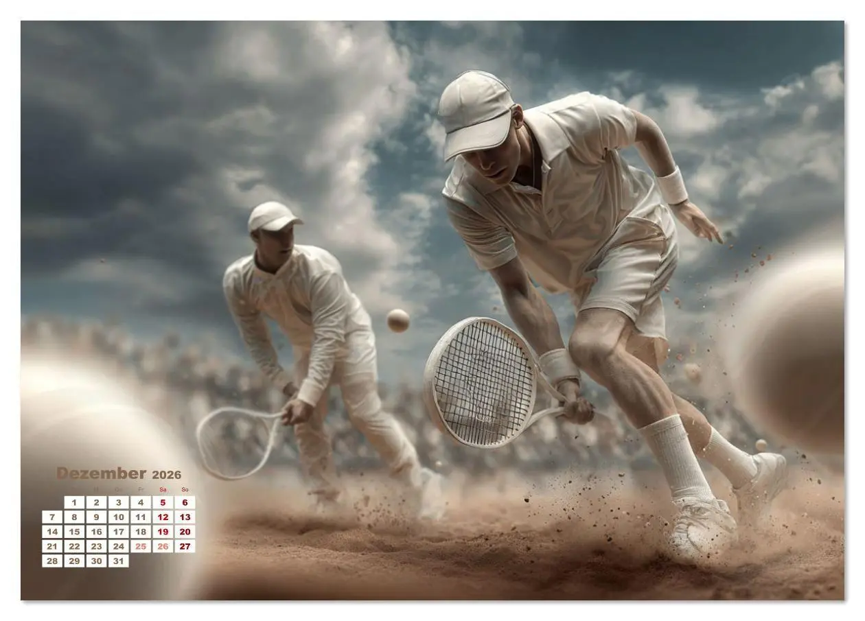 Bild: 9783516633139 | Aufschlag - Punkt - Applaus (Tischkalender 2026 DIN A5 quer),...