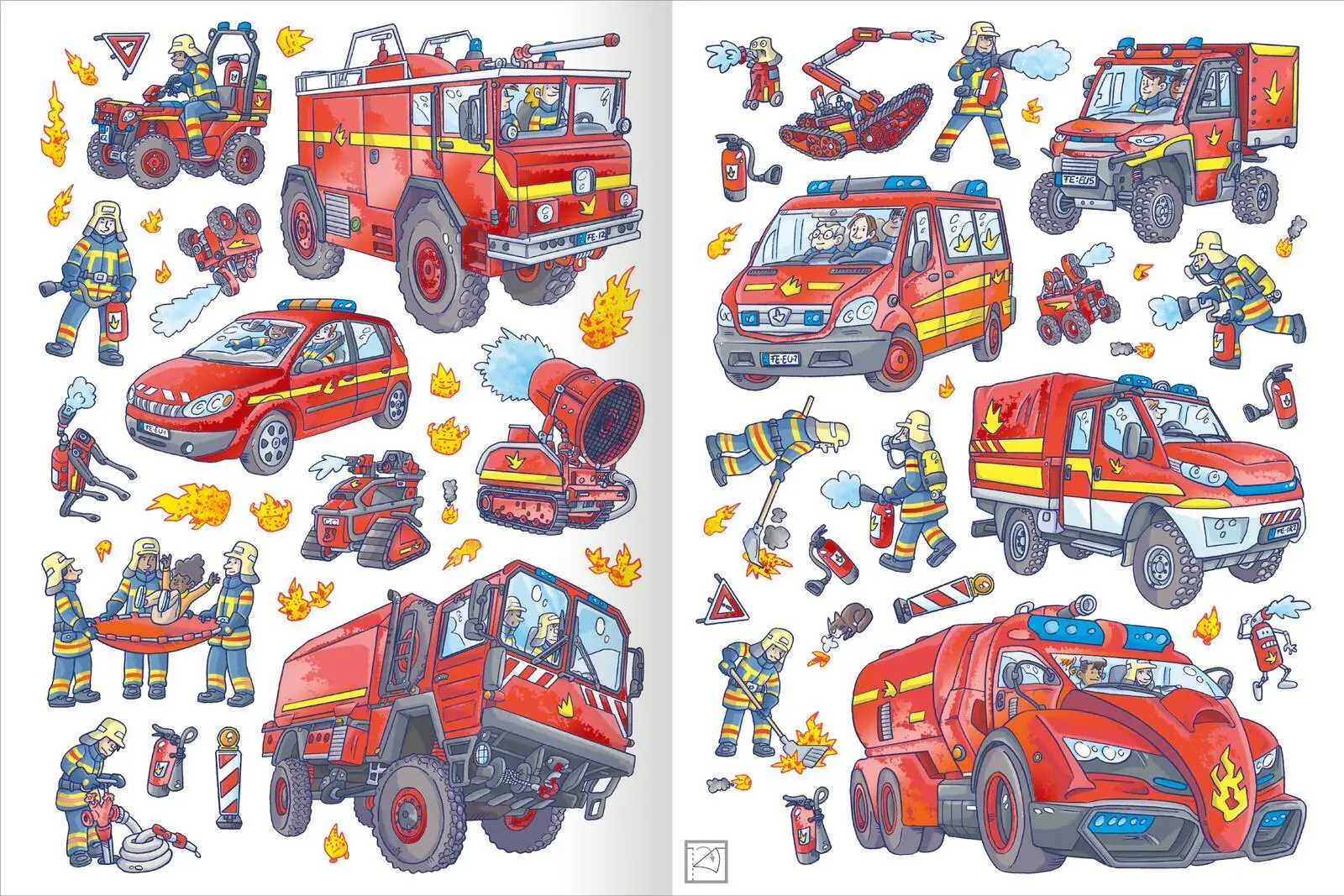 Bild: 9783845863139 | Das Metallic-Stickerbuch - Feuerwehr | Über 300 Metallic-Sticker