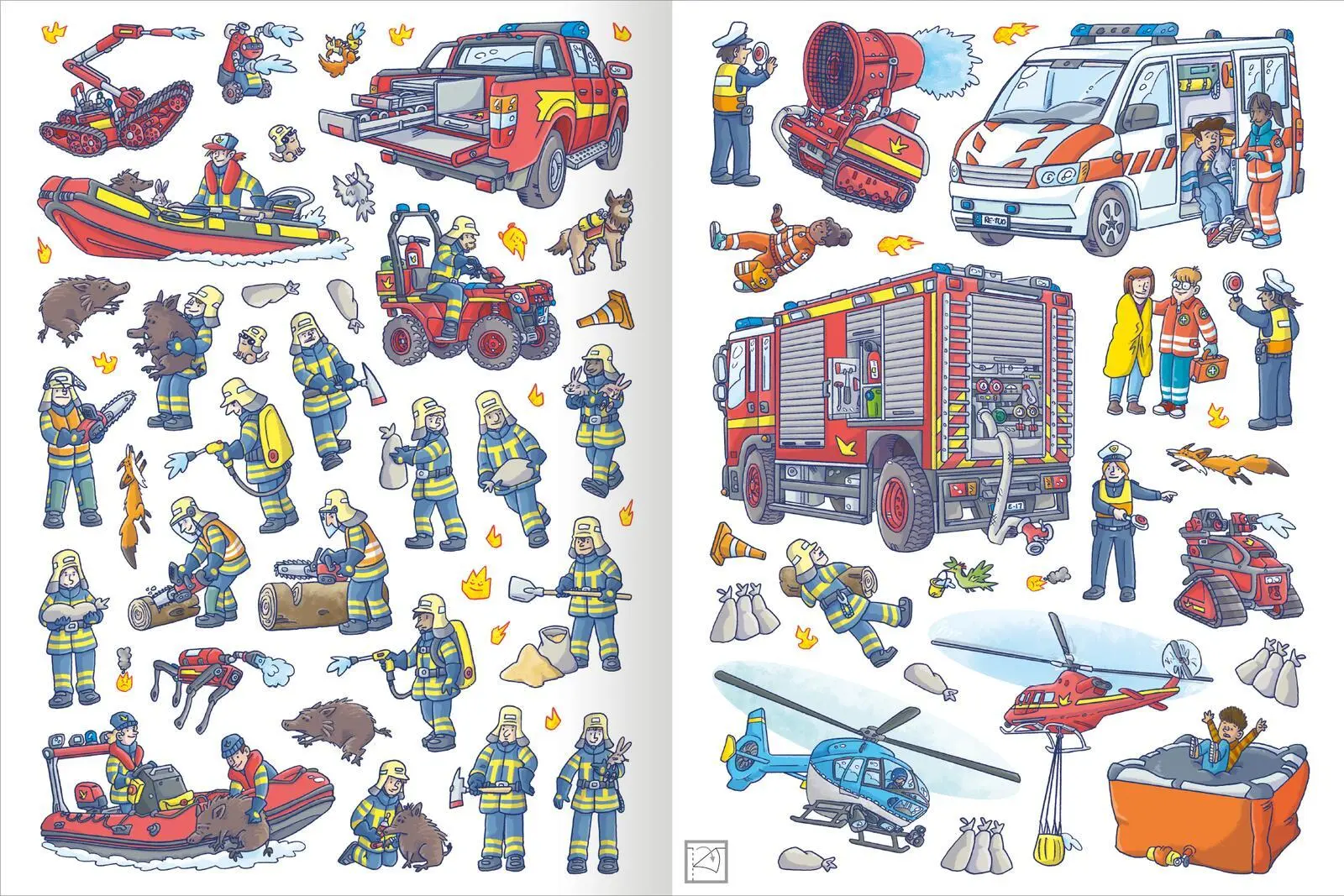 Bild: 9783845863139 | Das Metallic-Stickerbuch - Feuerwehr | Über 300 Metallic-Sticker