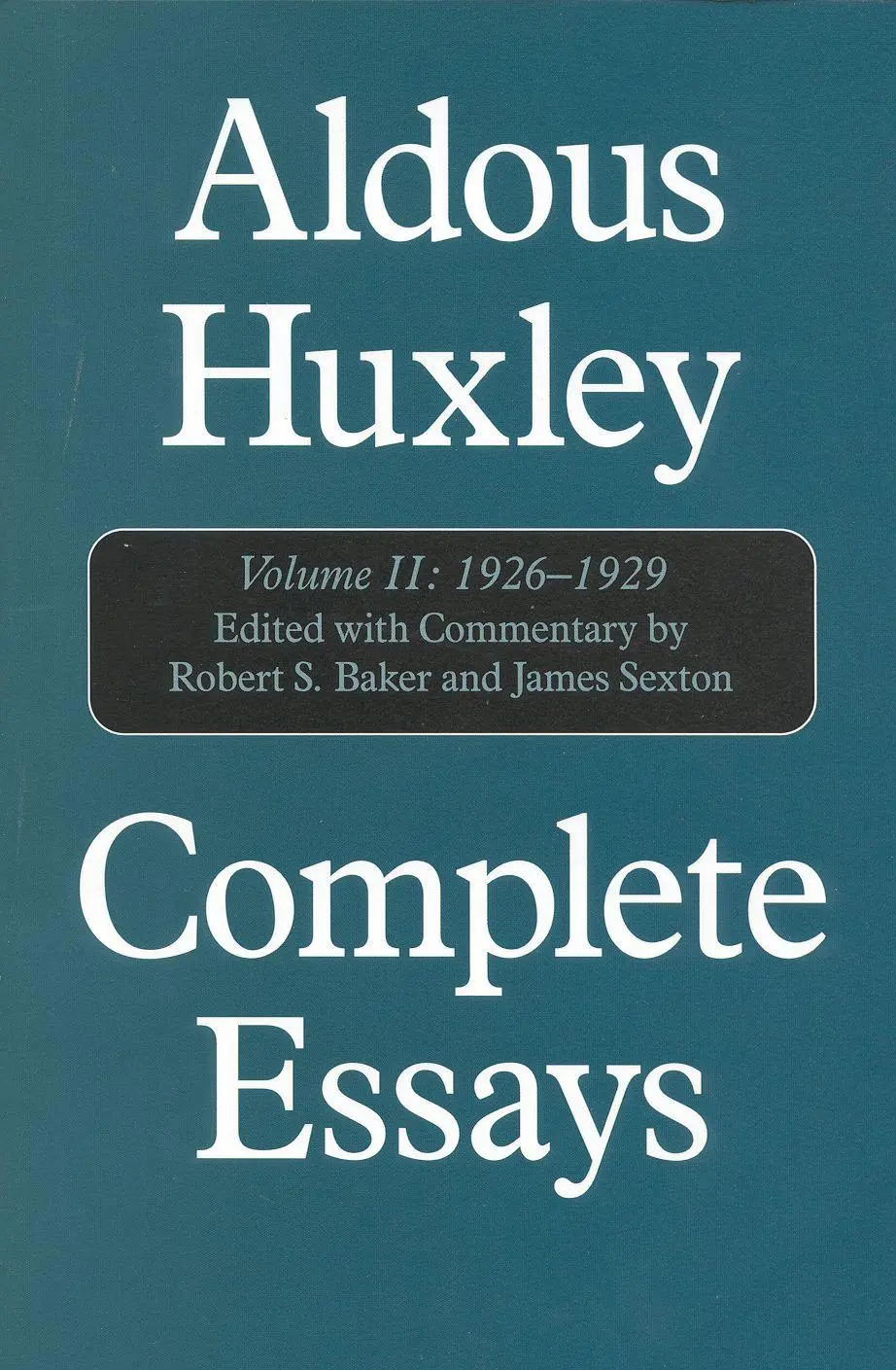 Cover: 9781566633239 | Aldous Huxley Complete Essays | Volume II, 1926-1929 | Aldous Huxley
