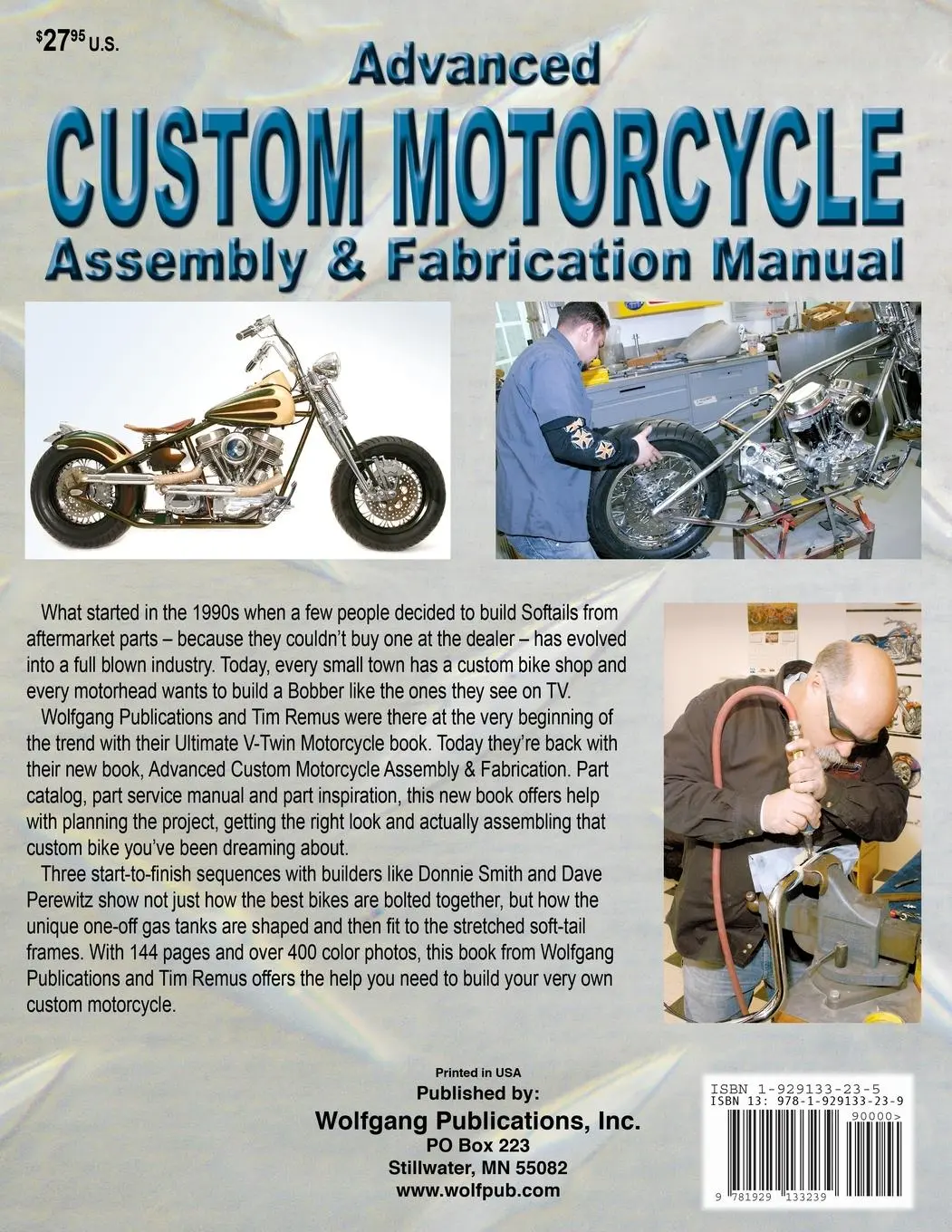 Rückseite: 9781929133239 | Advanced Custom Motorcycle Assembly &amp; Fabrication | Timothy Remus